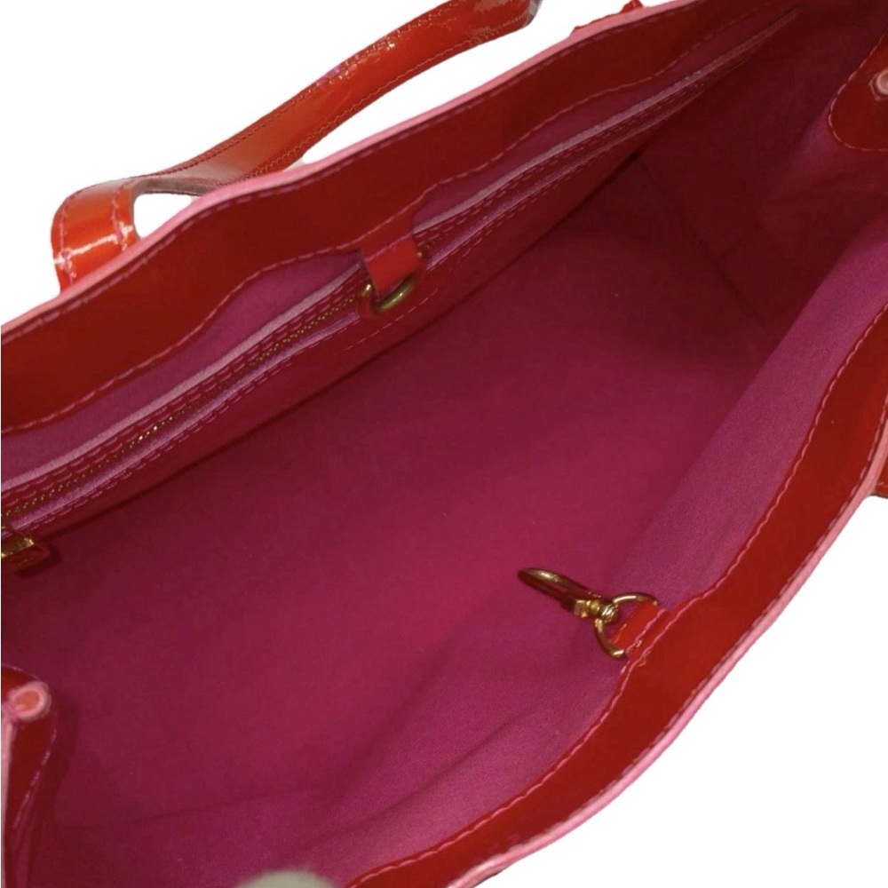 🌟 Louis Vuitton LV Vernis Monogram Ombré Degrade Wilshire PM Red w/ COA❤️ - Picture 7 of 11